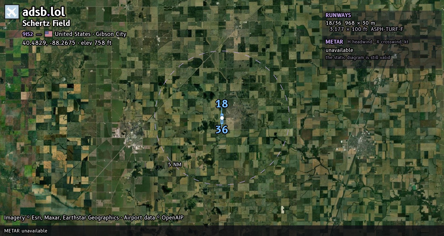 Satellite map with the runway layout of Schertz Field (9IS2)