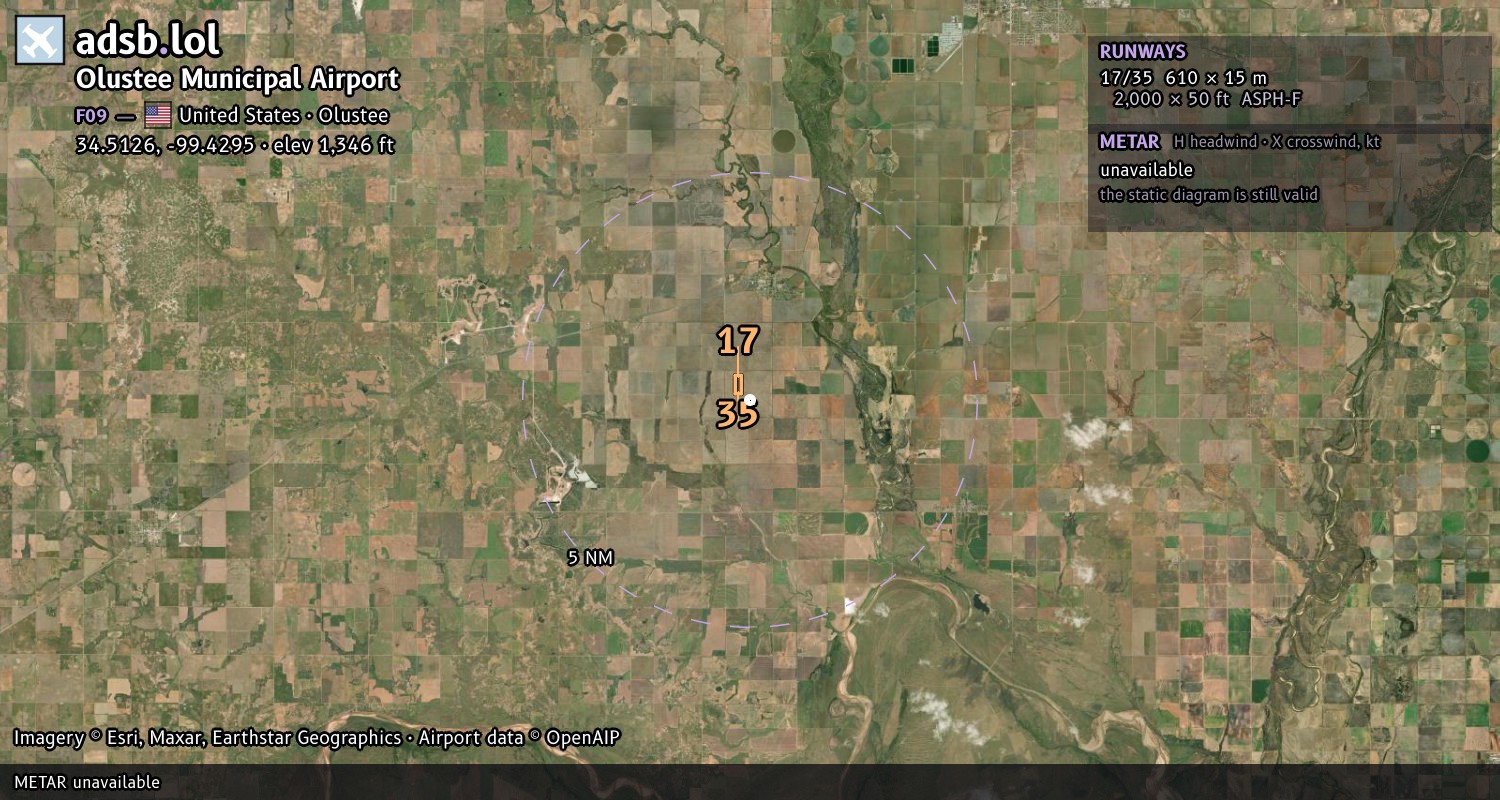 Satellite map with the runway layout of Olustee Municipal Airport (F09)
