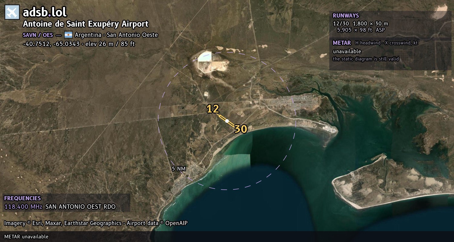 Satellite map with the runway layout of Antoine de Saint Exupéry Airport (SAVN)